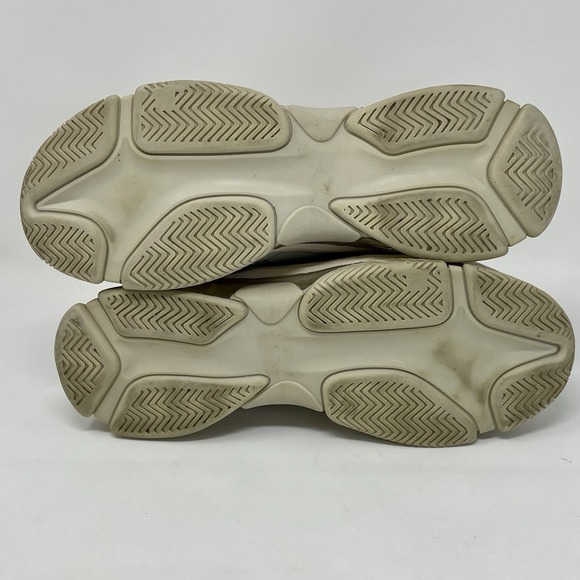 Womens Sneakers Beige Cream Platform Chunky RUNNING Walking Tennis Shoes Size 9 - Picture 6 of 9